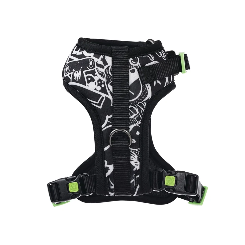 URBAN STYLE FREESTYLE Black & White Easy fit Dog harness
