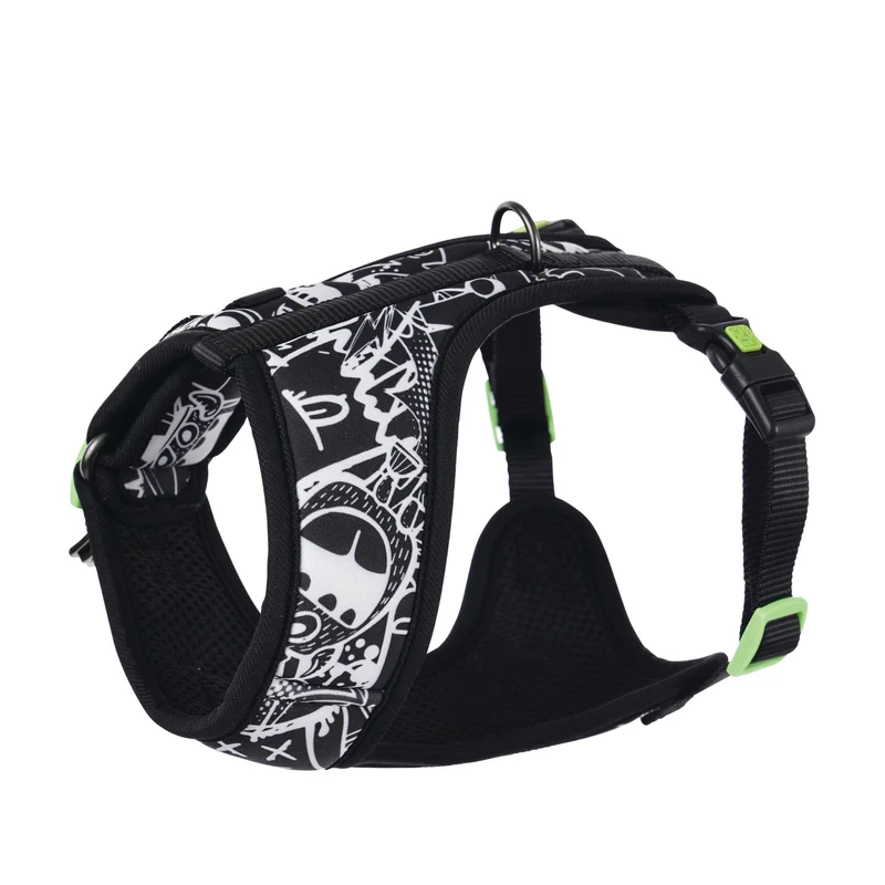URBAN STYLE FREESTYLE Black & White Easy fit Dog harness