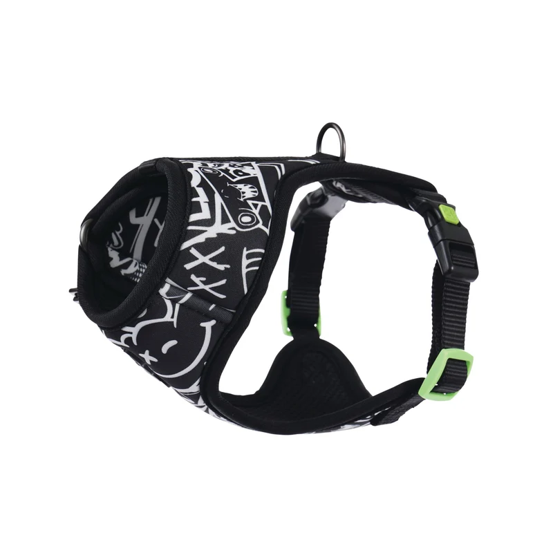 URBAN STYLE FREESTYLE Black & White Easy fit Dog harness