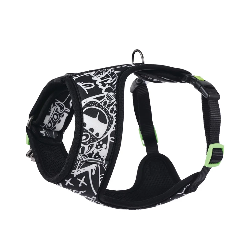 URBAN STYLE FREESTYLE Black & White Easy fit Dog harness