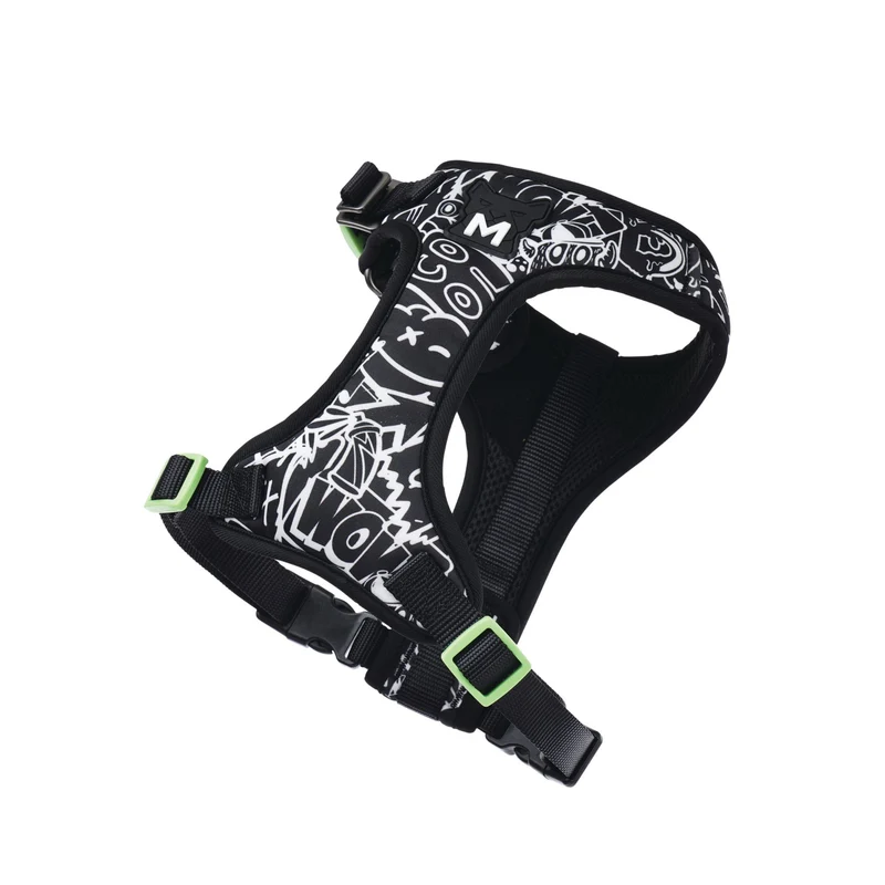 URBAN STYLE FREESTYLE Black & White Easy fit Dog harness
