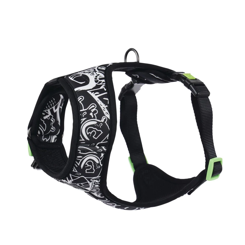URBAN STYLE FREESTYLE Black & White Easy fit Dog harness