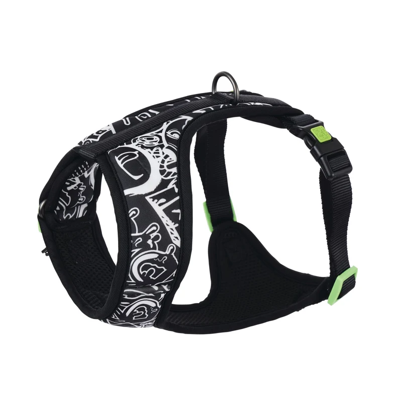 URBAN STYLE FREESTYLE Black & White Easy fit Dog harness