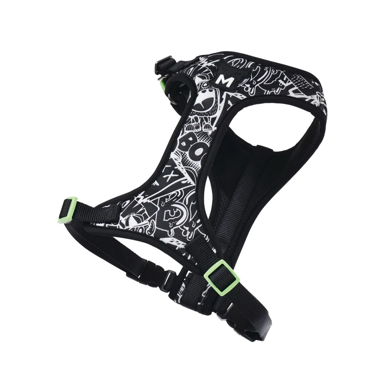URBAN STYLE FREESTYLE Black & White Easy fit Dog harness