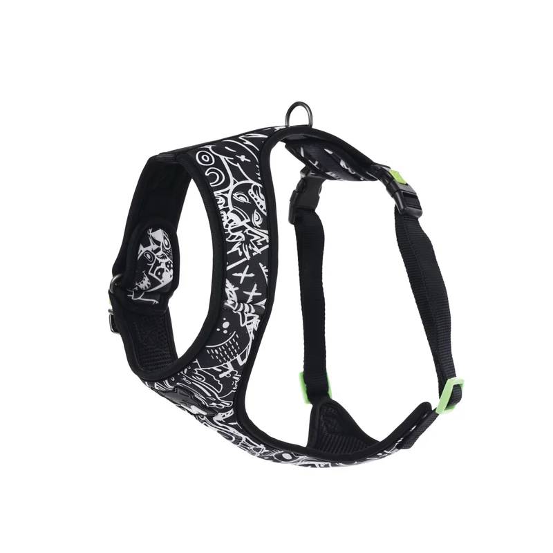 URBAN STYLE FREESTYLE Black & White Easy fit Dog harness