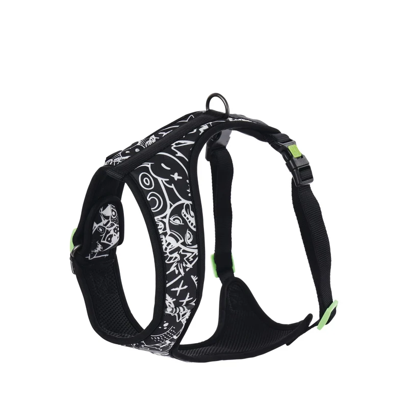 URBAN STYLE FREESTYLE Black & White Easy fit Dog harness