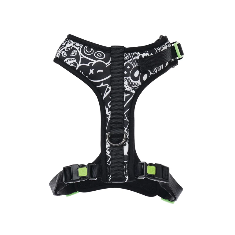 URBAN STYLE FREESTYLE Black & White Easy fit Dog harness