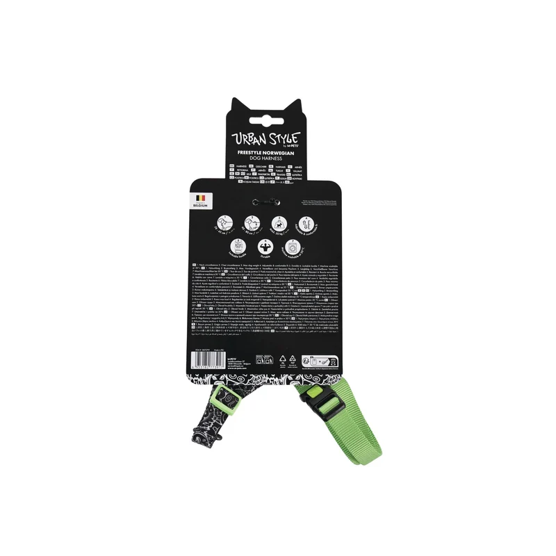 URBAN STYLE FREESTYLE Black & White Norwegian Dog harness