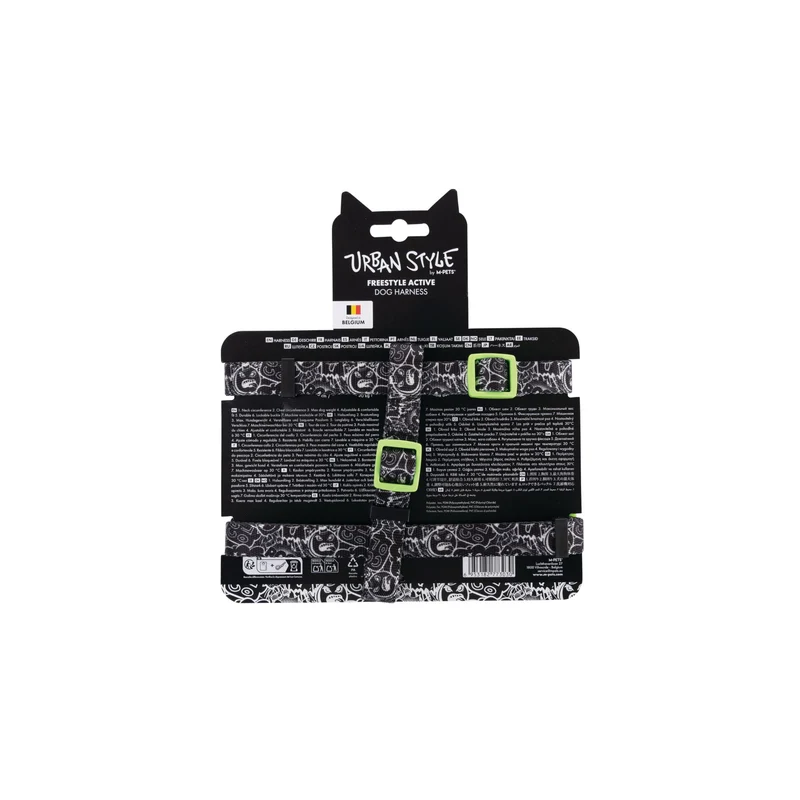 URBAN STYLE FREESTYLE Black & White Active Dog Harness