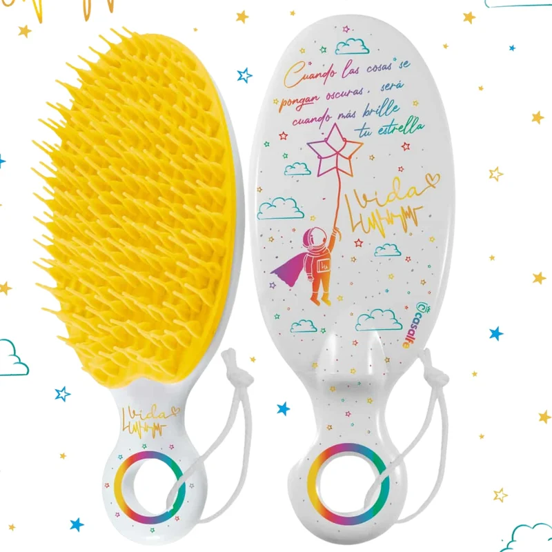 Casalfe Superlu Yellow Detangle Brush Without Pulling Curly Hair