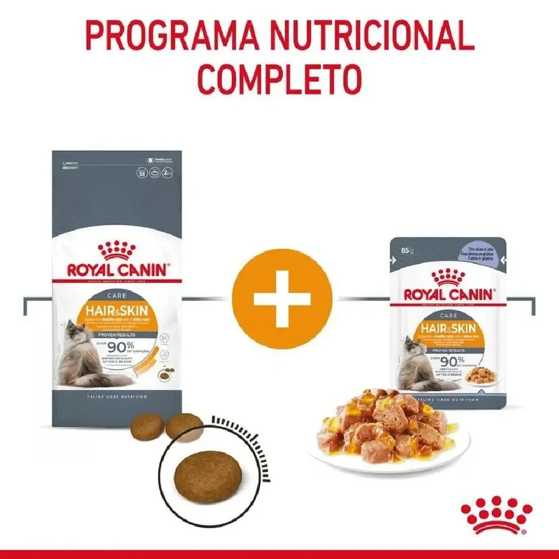 Royal Canin Hair & Skin Finas Láminas en Gelatina 85 g Comida Húmeda para Gatos