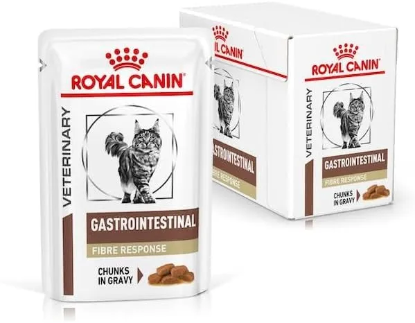 Royal Canin Veterinary Gastro Intestinal Fibre Response Cat 85 Gr (Sobre Finas Láminas En Salsa)