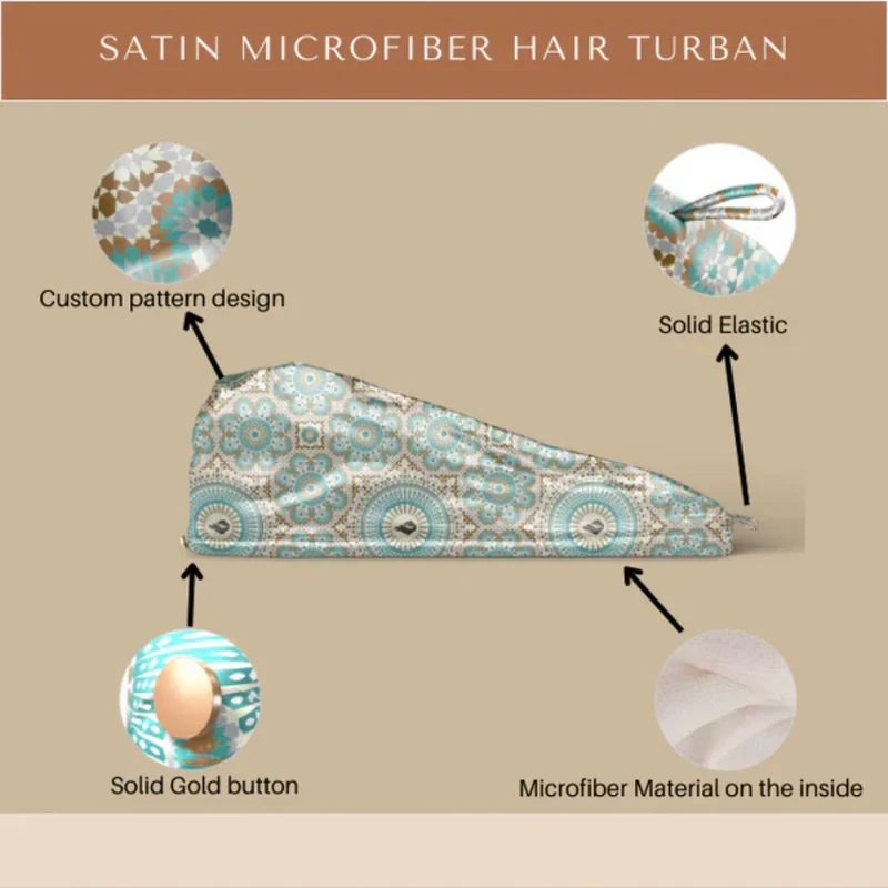 Bounce Curl Satin Microfiber Turban