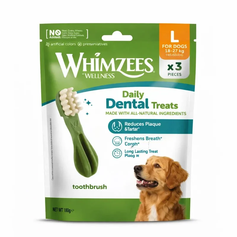 Whimzees Toothbrush Cepillo de Dientes Snack Dental para Perros