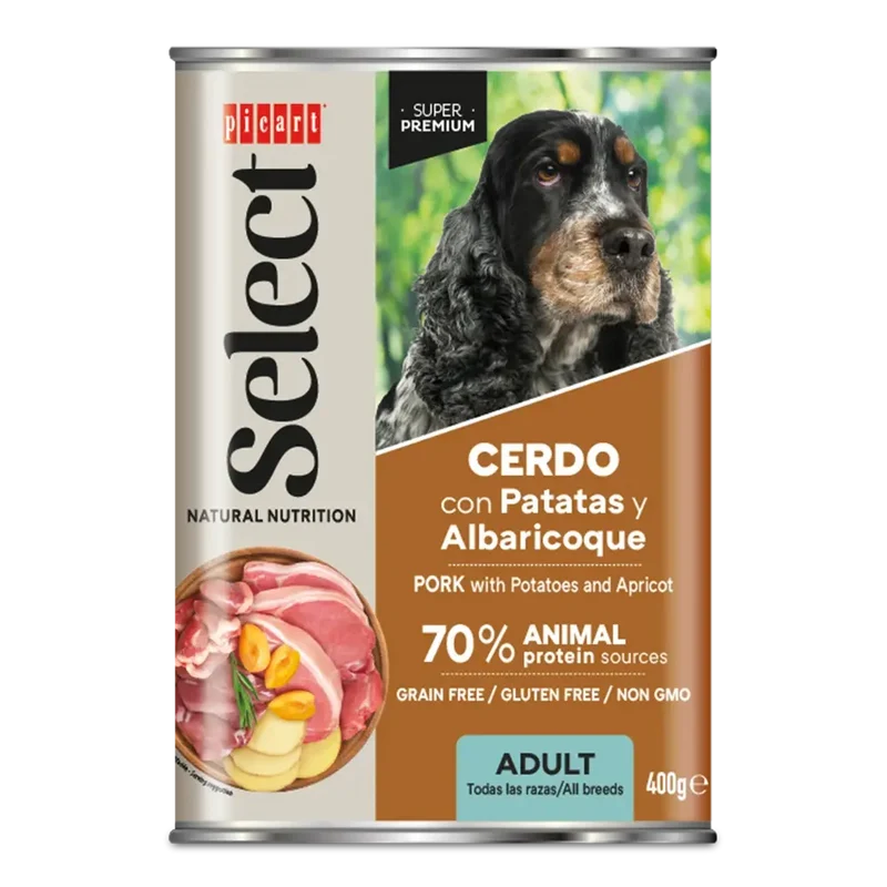 Picart Select Adult Cerdo con Patatas Lata Comida Húmeda para Perros