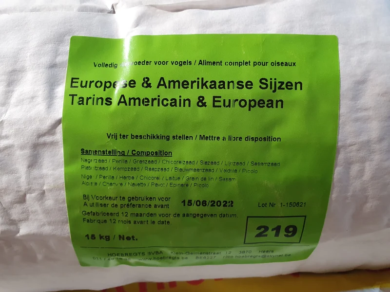 Jilgueros europeos y americanos de 5 kg - Hobbyfarm Hoebregts 219