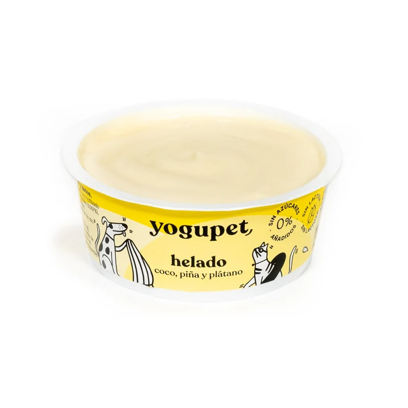 Yogupet Helado de Coco, Piña y Plátano 110g