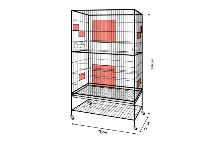 Aviario Sumba Taube - Aviario exterior para 8 aves - Aviario de aluminio - 79x52x134 cm - Aviario Flamingo