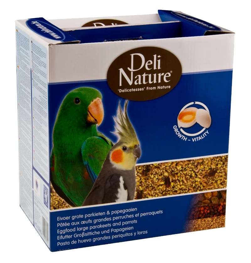 Deli Nature Pienso para Huevos Patee Grandes Periquitos y Loros Grasa 10kg