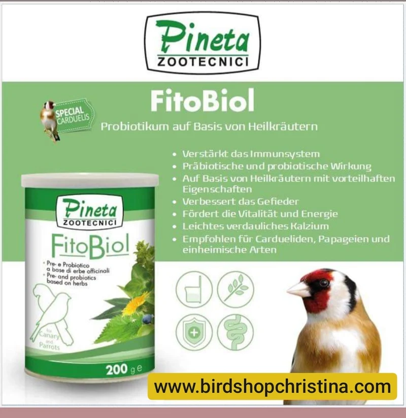 FitoBiol 200 gramos - Cría y condición - Protector y tónico - Pineta Zootecnici