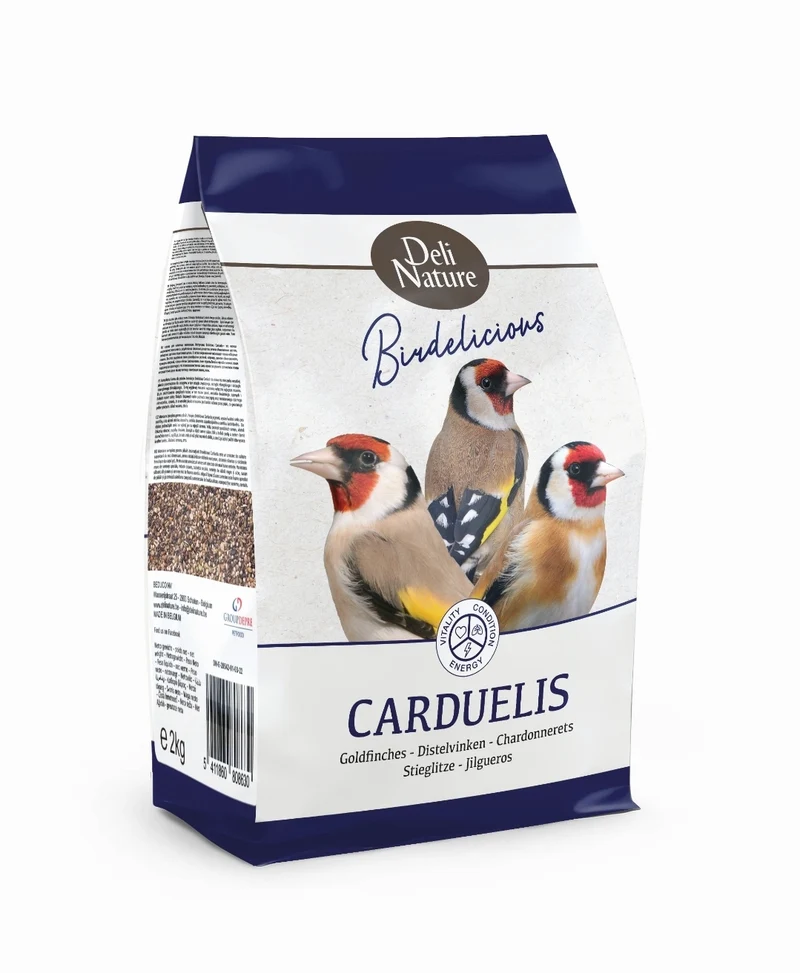 Carduelis jilgueros Birdelicious 2 kg, mezcla de + 10 semillas - Deli Nature