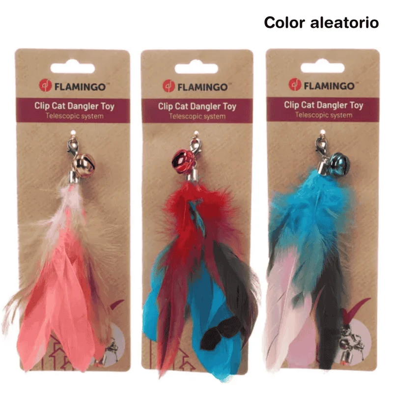 Flamingo Maud Pluma Colgante para Vara Juguete para Gatos 1 ud