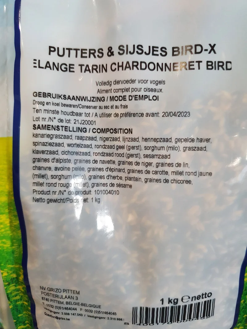 Jilgueros y Siskins Basic Bird-X Mix 5 x 1kg