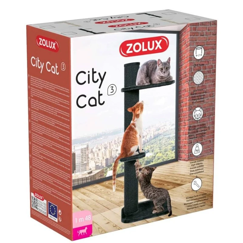 Zolux Árbol Rascador City Cat 2 y 3 Poste para Gatos