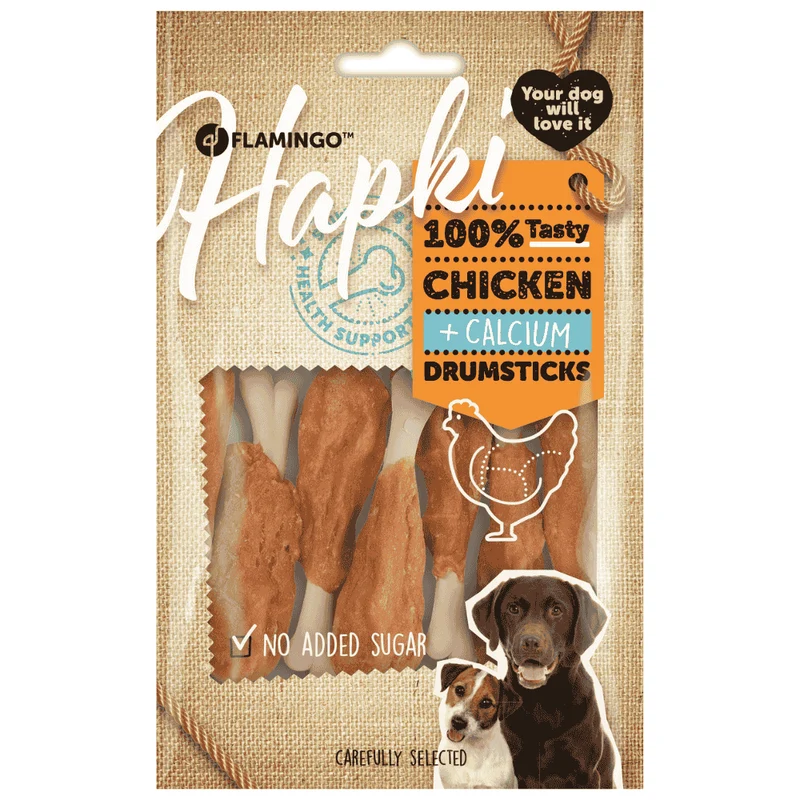 Flamingo Hapki Muslos de Pollo con Calcio Snack para Perros
