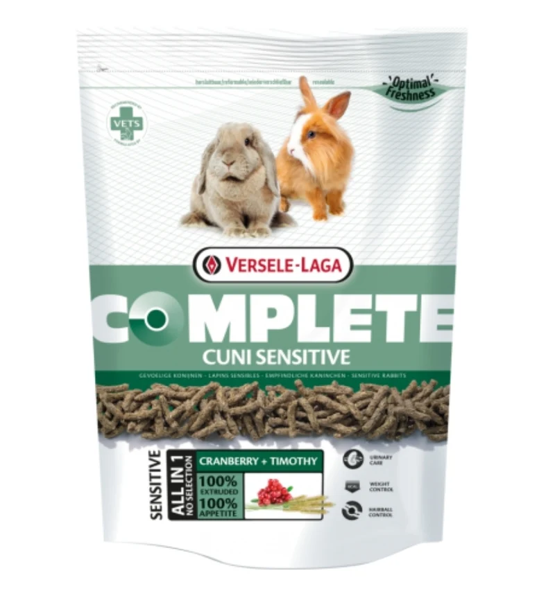 Complete Cuni Sensitive 500gr - Trozos de fácil digestión para conejos sensibles (enanos)