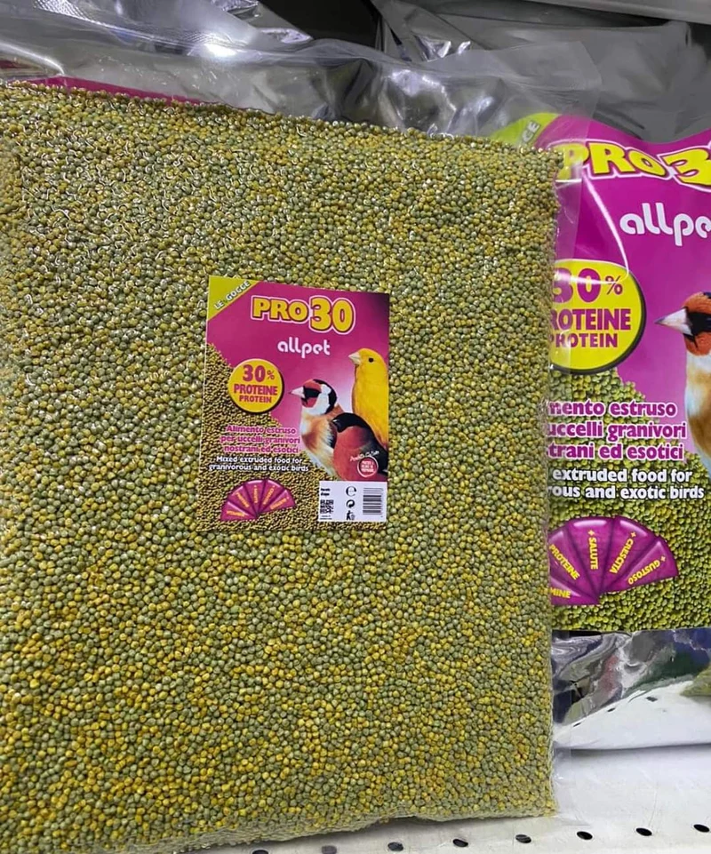 Le Gocce Pro30 900 gramos (sustituto de semillas germinadas, color verde amarillento) 30% Proteína - AllPet