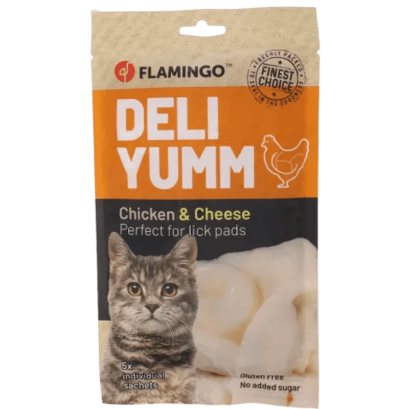 Flamingo Deli Yumm Paté Pollo y Queso Snack Líquido para Gatos