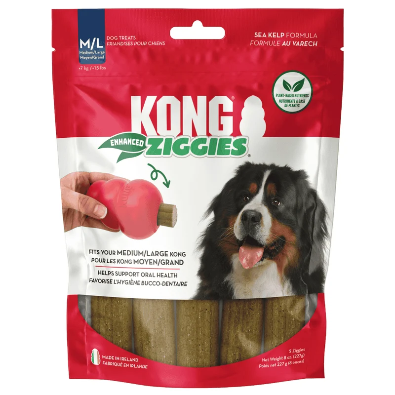 KONG Ziggies Enhanced Snack para Perros Adultos y Cachorros