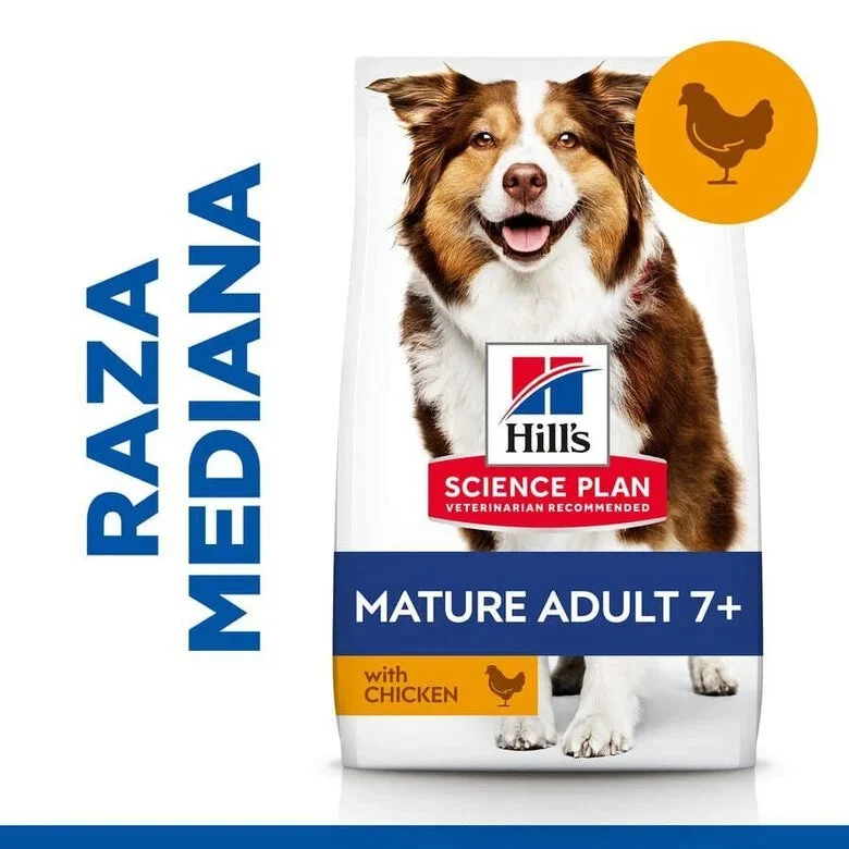 Hill's Science Plan Mature Adult 7+ Medium Pollo Pienso para Perros
