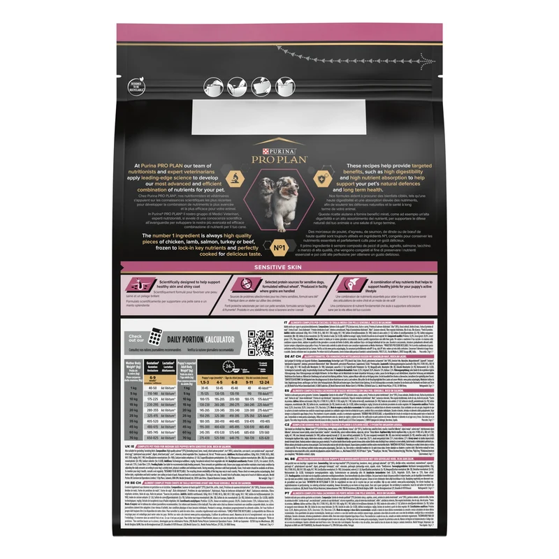 Pro Plan Dog Medium Puppy Sensitive Skin Salmón Pienso para Perros