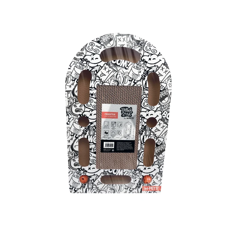 URBANSTYLE Freestyle Cat scratcher - black & white
