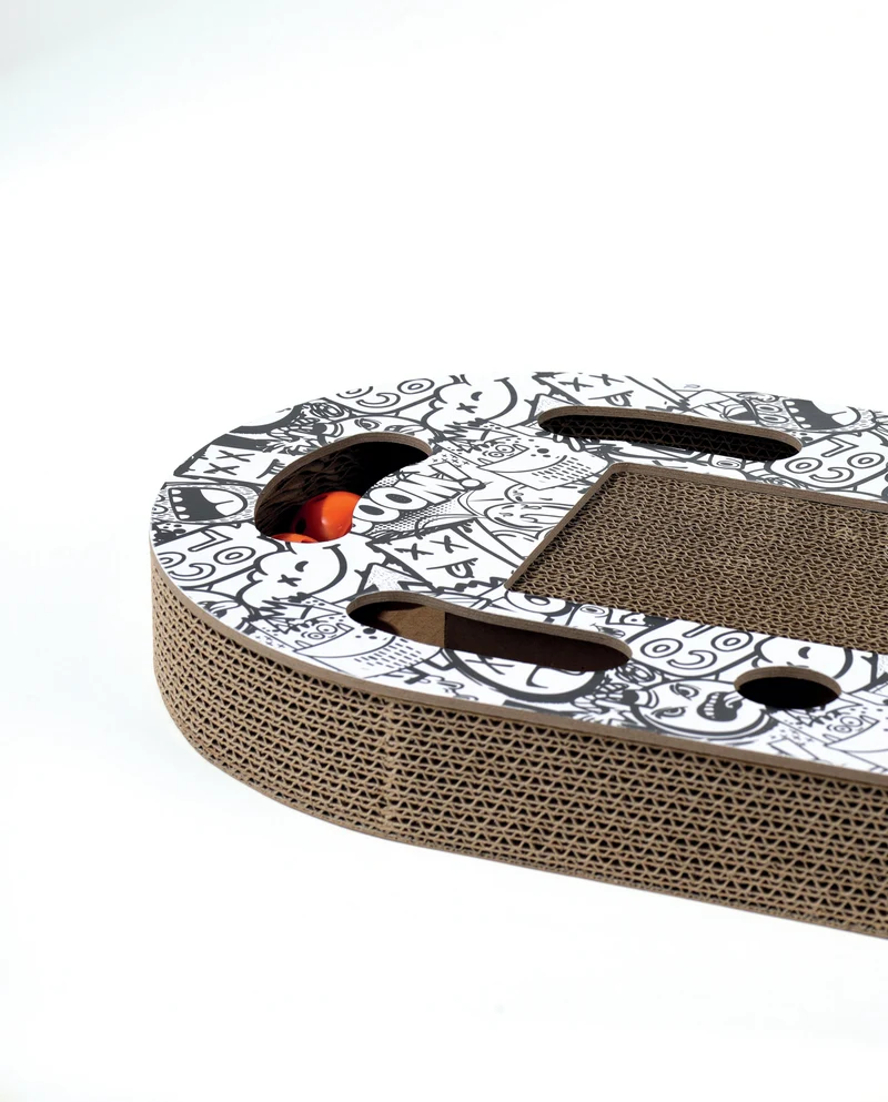 URBANSTYLE Freestyle Cat scratcher - black & white