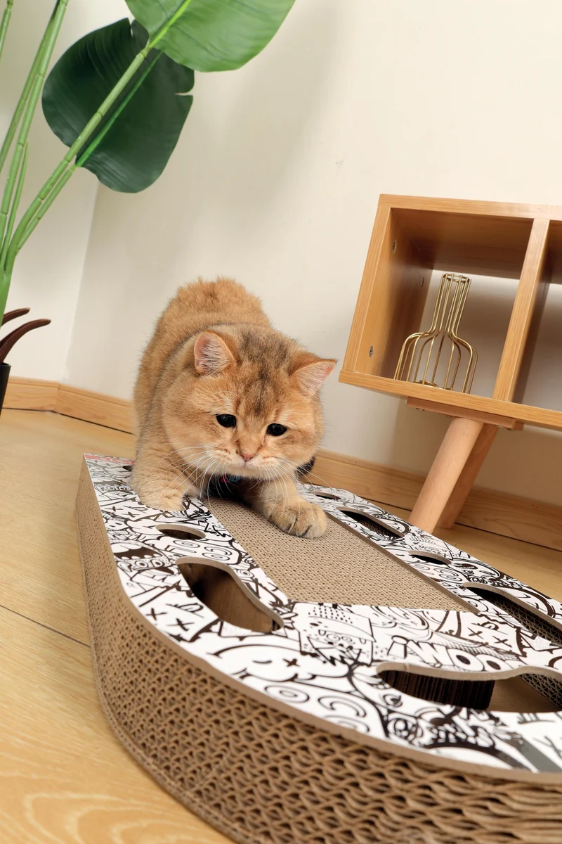 URBANSTYLE Freestyle Cat scratcher - black & white