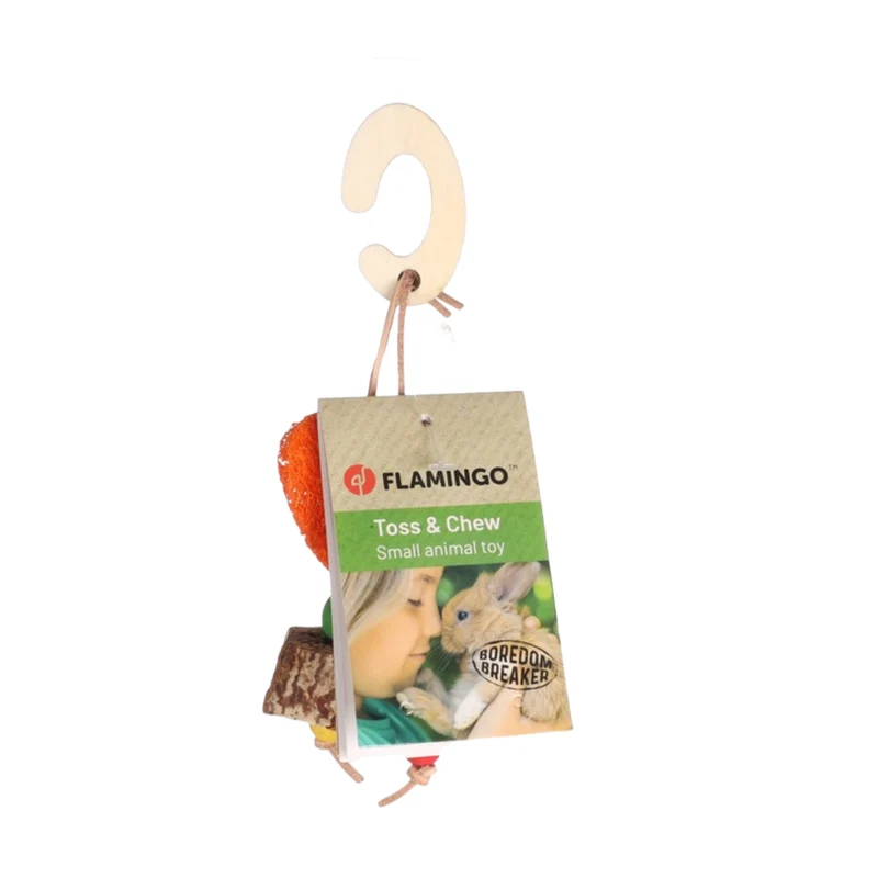 Juguete Gimmo de Lufa Nueces y Cuero para Roedores — Mordedor Colgante