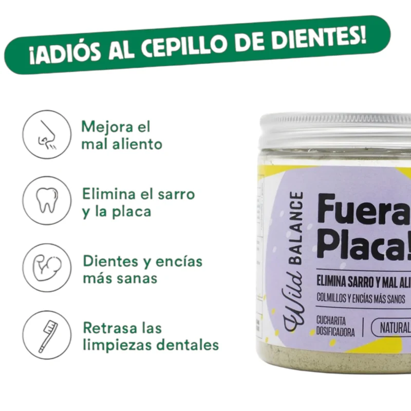 Wild Balance Fuera Placa para Perros y Gatos — Polvo Antisarro Natural con Algas 100g