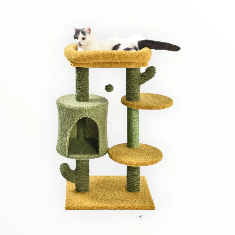 Rascador Premier Garden 90 para Gatos — Diseño Moderno con Caseta