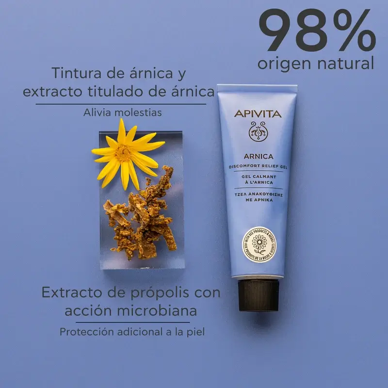 Apivita Cremas Herbales Gel Calmante Con Árnica, 50 ml
