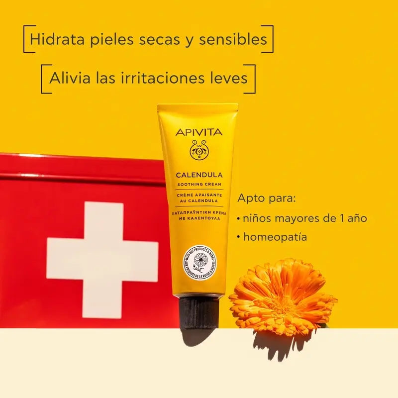 Apivita Cremas Herbales Calmante Con Caléndula, 50 ml