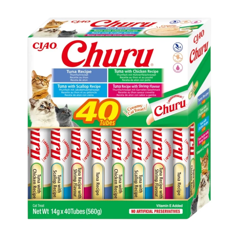 Churu Box 40 Tubos Variedades para Gatos
