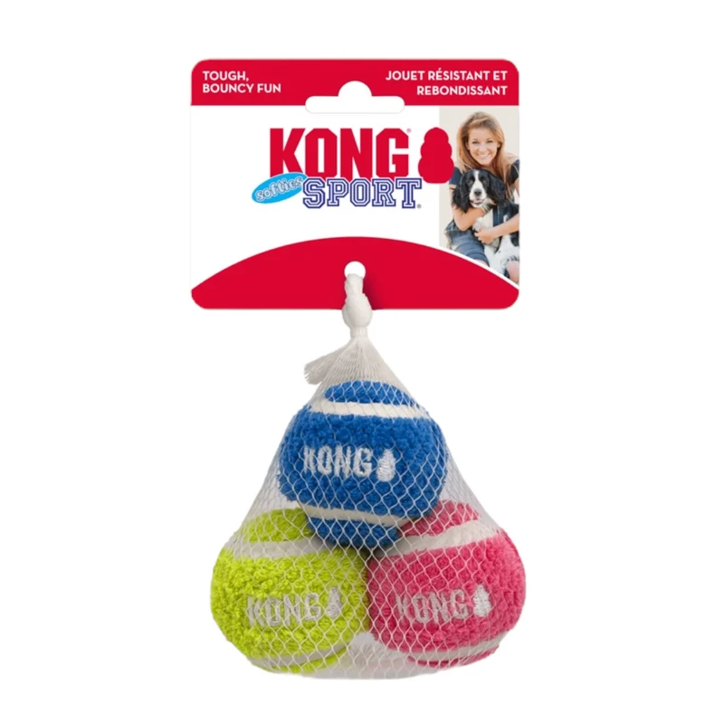 KONG Sport Softies Balls S para Perros — Pelotas Suaves de Tenis