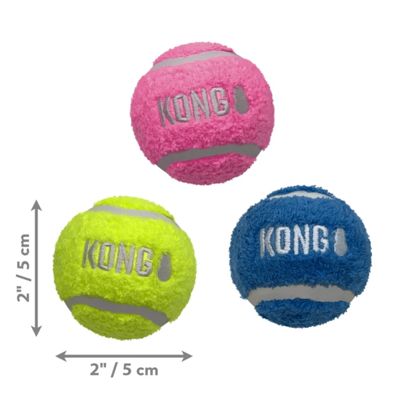 KONG Sport Softies Balls S para Perros — Pelotas Suaves de Tenis