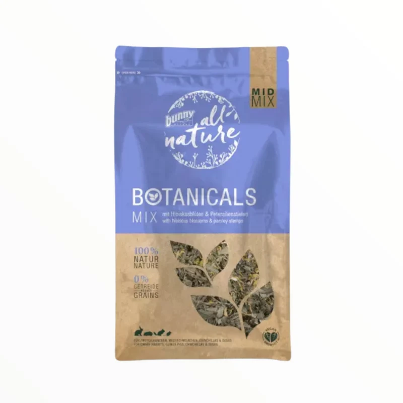 Bunny Botanicals Midmix Hibisco y Perejil para Roedores — Mezcla Herbal
