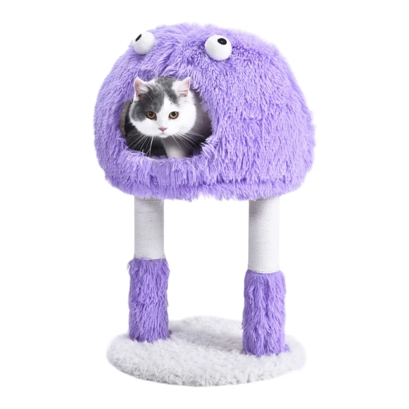 Rascador Monster Lila para Gatos — Diseño Original con Sisal