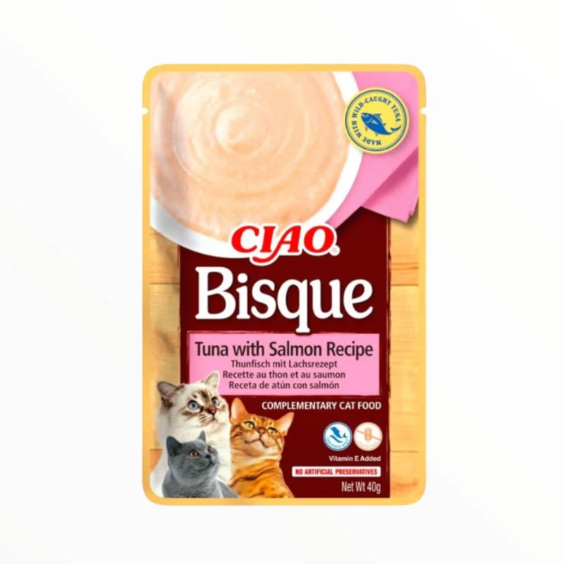 Bisque Puré de Atún y Salmón para Gatos