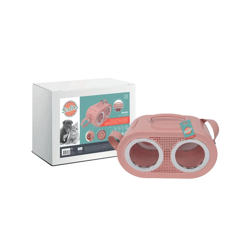 Sixties Radio Pet Carrier Pink
